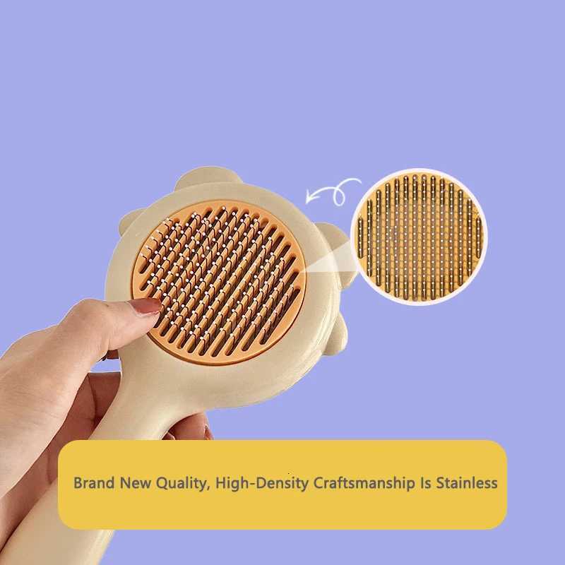 Pet supplies cat comb cartoon Little Bear hair removal massage stainless steel fine needle pet comb washable M251208 - view 5