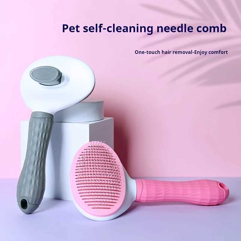 Easy One-Click Pet Hair Removal Brush - Gentle Grooming for Dogs Cats Pet Grooming M251208 - view 3