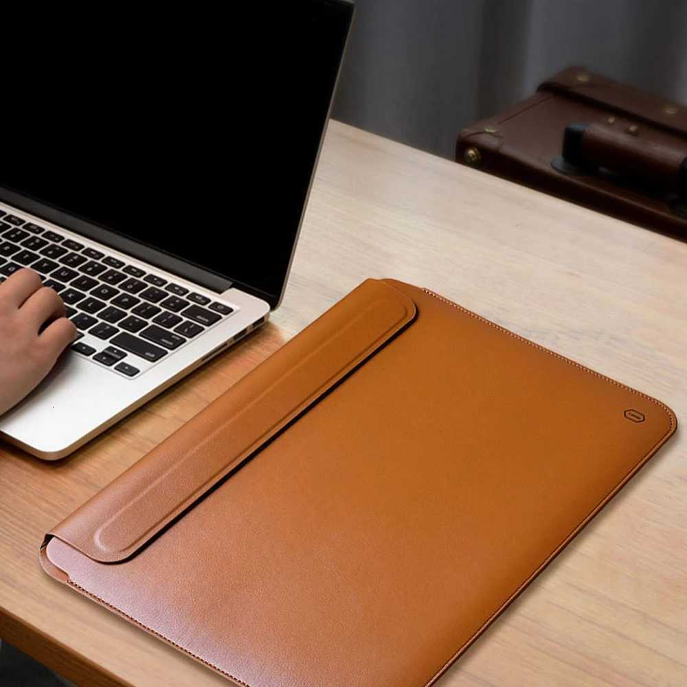 WiWU Laptop Sleeve Case for MacBook Air 13 M2 A2681 Ultra-thin Leather Notebook Case for Macbook pro 16 14 Waterproof Laptop BagT251208