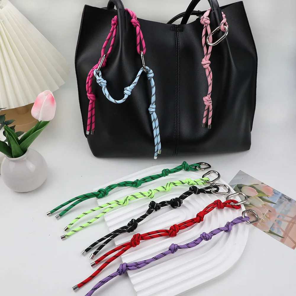 HOT Creative Colorful Braided Lanyard Keychain Anti-Lost Knot Nylon Rope Keyring For Women Men Car Bag Pendant Accessories GiftsXJ251208 - view 5