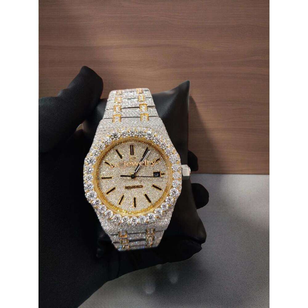 High-quality mens and womens moissanite diamond watch, Luxury design Fully Automatic mechanical D color Iced Out VVS Watches AAAAA+ free shipping