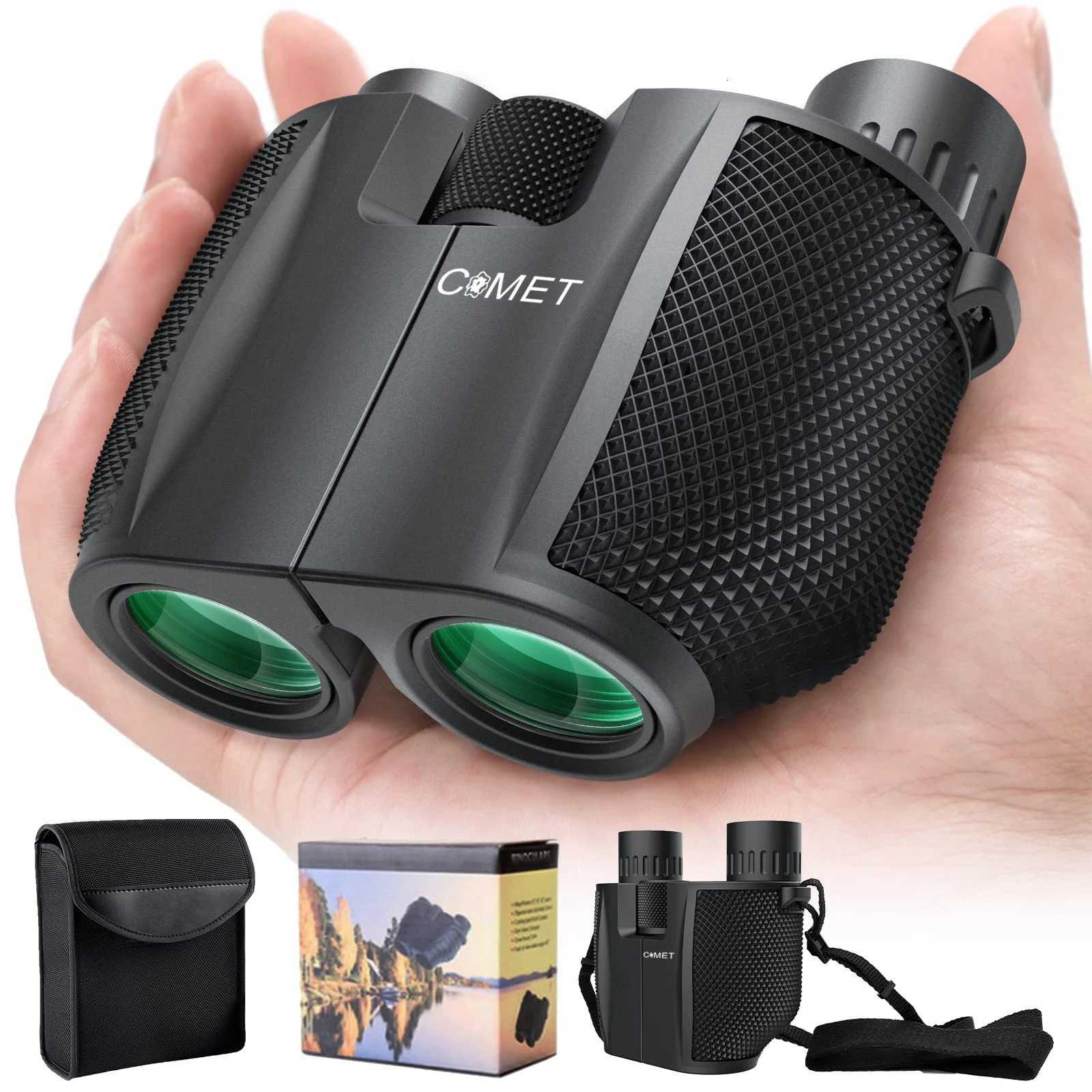 10x25 Cpact Bino for Adts and Kids High Powered Easy Focus Telescope Lightweight with Low Light Vision for Travel Gift C251208