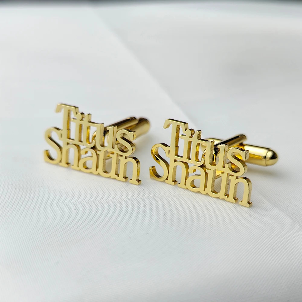 Custom Name Cufflinks Mens Buttons Wedding Gifts For Men Shirt Letter Cufflinks Cuff Mens Accessories 251208{category}