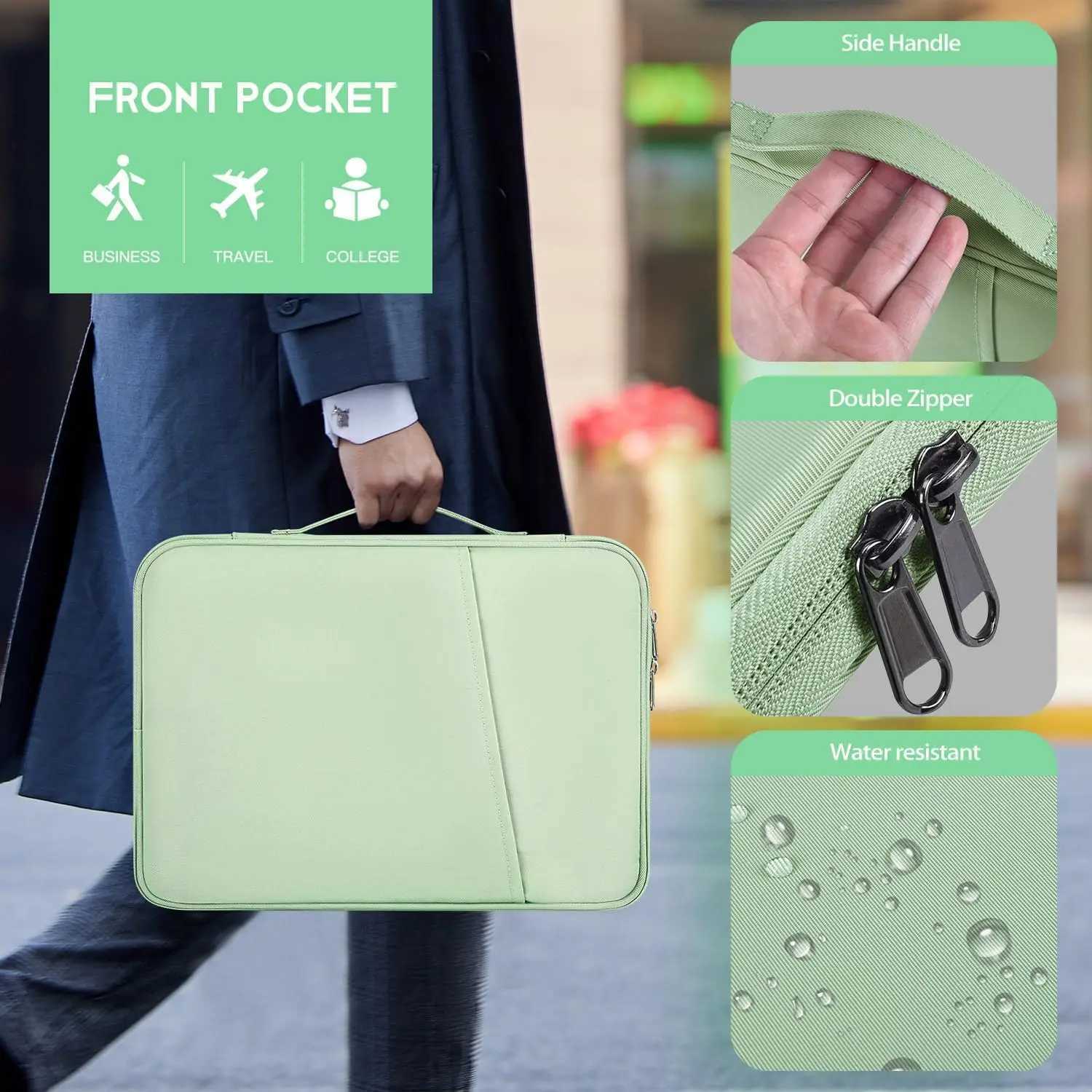129-13 Inch Tablet Sleeve Case with Handle Protective Travel Bag for iPad Pro M4 iPad Air 13-inch M3/M2 Waterproof Cases BagT251208