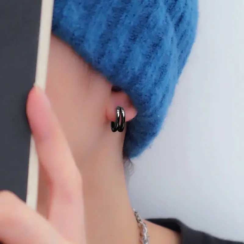 Doublelayer Small Hoop Earring For WomenMen Fashion Daily Jewelry J251208