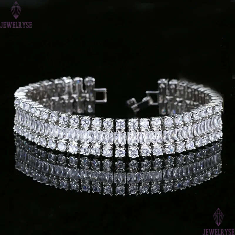 tennis wedding bracelets designer for woman three rows diamond bride wed engagement bracelet chain green white AAA CZ womens luxury top jewelry annive