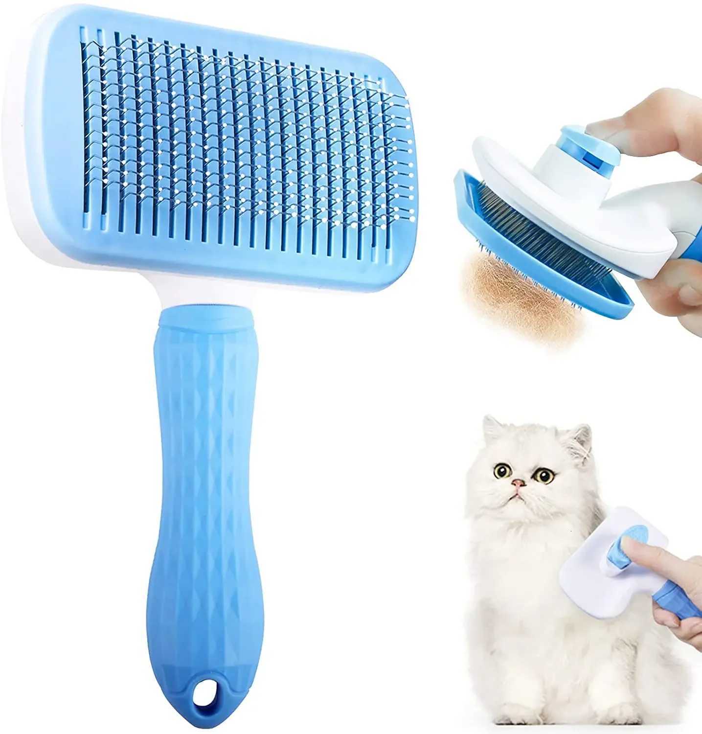 Dog Hair Remover Brush Cat Dog Hair Grooming And Care Comb For Long Hair Dog Pet Removes Hairs Cleaning Bath Brush Dog Supplies M251208 - view 3