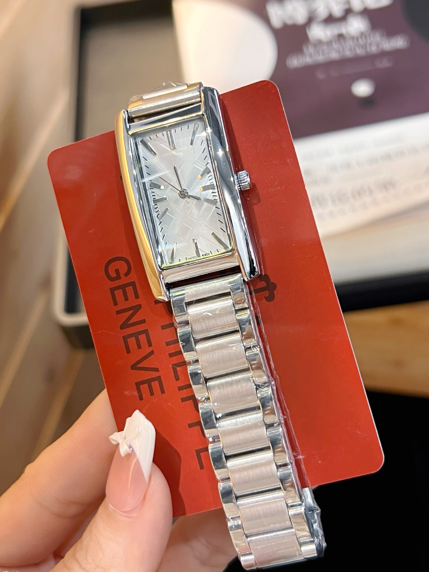 Luxury women's Bracelet BVLGARIttiy Women's watch Quartz Watch rectangle watch Top brand Diamond Stainless Steel watch Ladies Christmas Valentine's Day gift #66