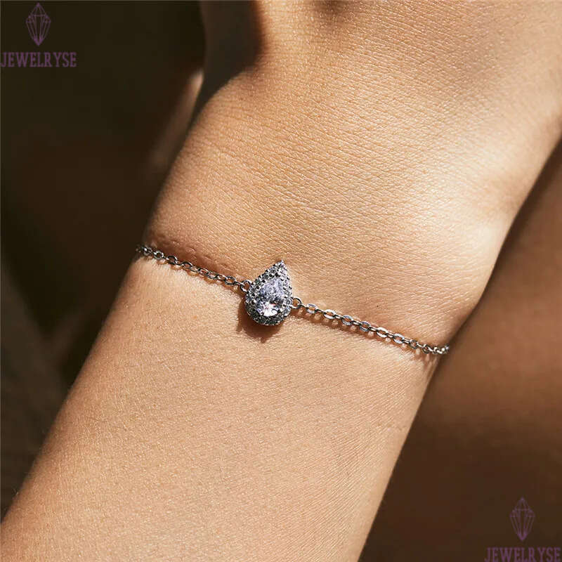 trendy s925 sterling silver bracelet designer woman diamond heart square womans butterfly link chain 5A cubic zirconia love charm bracelets chains jew
