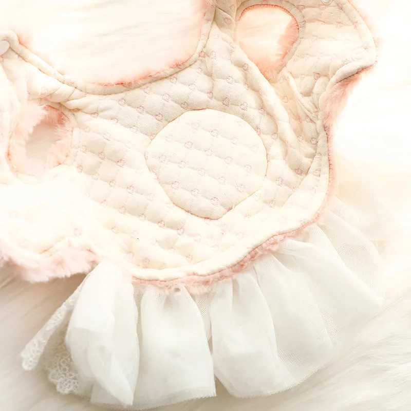 Winter Cat Dog Dress winter Luxury Plush Skirt Princess Wedding Puppy Costume Poodle Schnauzer Doggie Apparel Dresses M251208