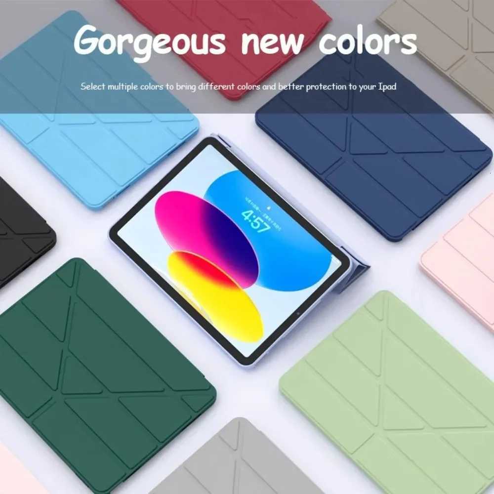 Y-Folded Case For iPad a16 11th Gen 2025 11inch/ iPad 10th Generation 2022 109inch Trifold Stand TPU Soft Back Tablet Cases C251208