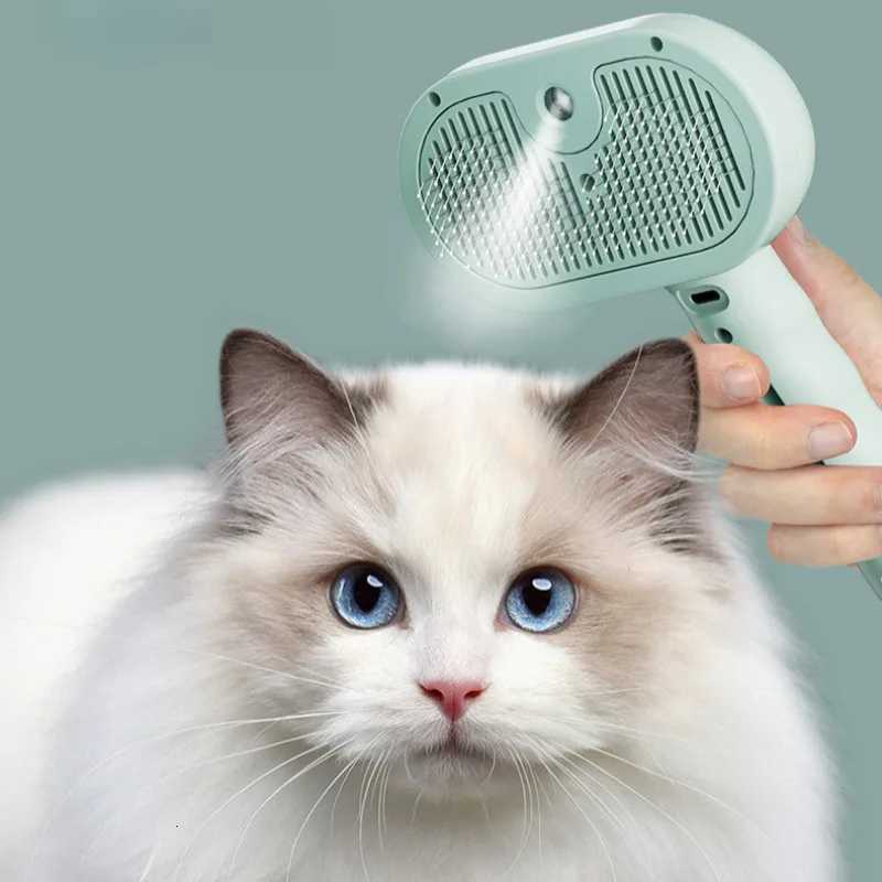 Dog Comb Pet Steam Massage Brush Safe Round Head Soft Teeth Spray Hair Removal Comb for Dog Universal for Cats Dogs Accessories M251208 - view 3