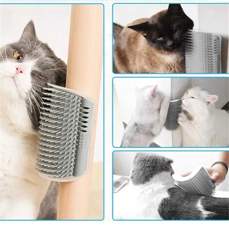 Cat Corner Brush Comb Massager for Cat Arch Plastic Scratcher Remove Hair Comb Grooming with Catnip Cat Self Cleaning Cat Supply M251208 - view 4
