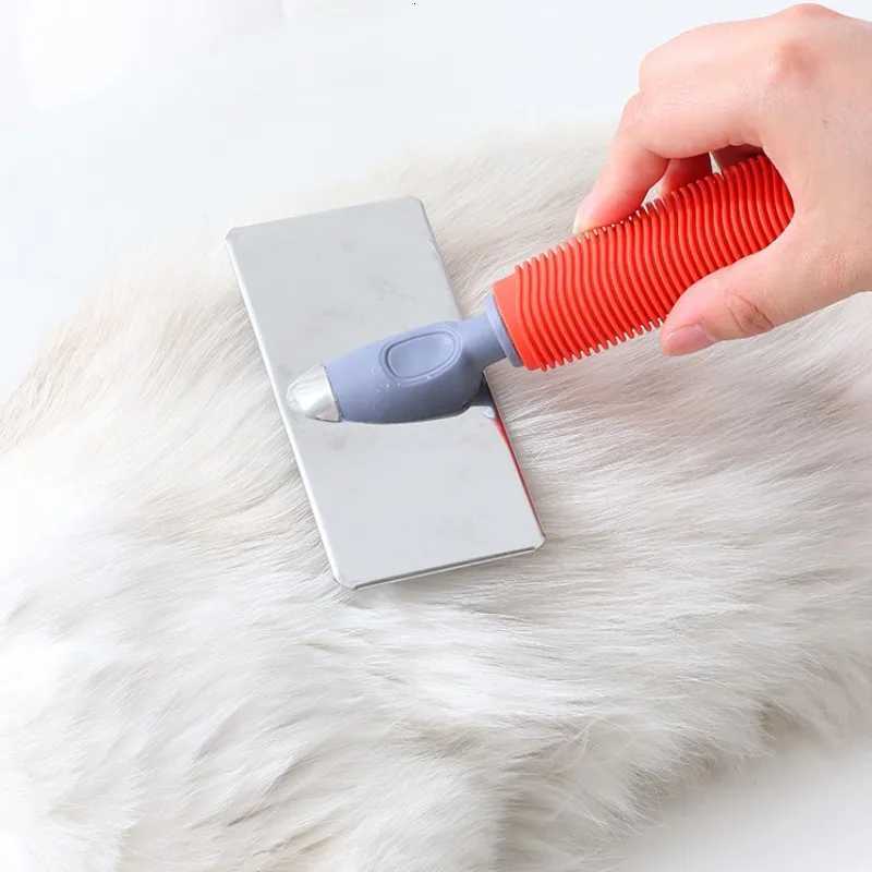Cat Comb Silicone Cat Brush Massage Stainless Steel Combs for Cats Pet Grooming Comfortable Handle Dog Brush M251208 - view 6