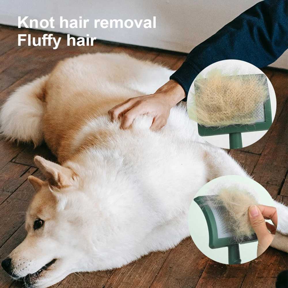 Reusable Pet Grooming Wire Brush Pet Shedding Grooming Brush Dog Comb Pet Dog Cat Hair Removal Brush M251208 - view 6