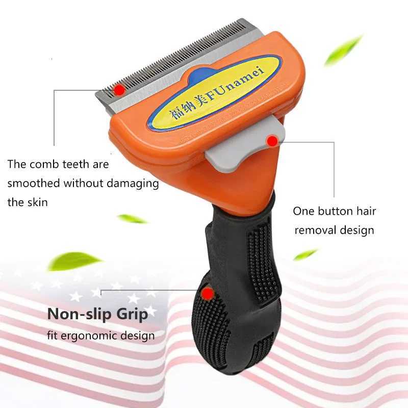Pet Cat Hair Removal Combs Pet Grooming Brush Dogs Cats Hair Shedding Massage Combs Cat Hair Remover Cleaning Grooming Cat Brush M251208 - view 4