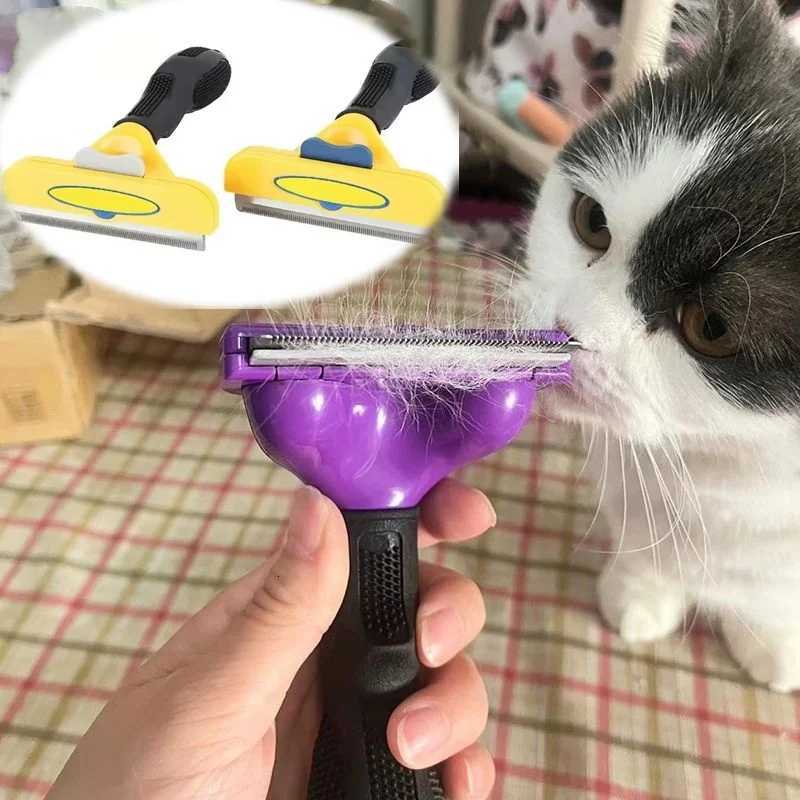Pet Dog Comb Effective Removal Dog Hair Dog Massage Comb Long/short Tooth Pet Groom Tool Dog Hair Pet Product With FloatingBrush M251208