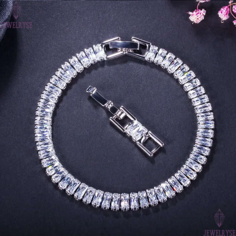 luxury diamond womens tennis bracelet designer jewlery white colordul zirconia square flower copper 18k gold silver bracelets bangles for women gift