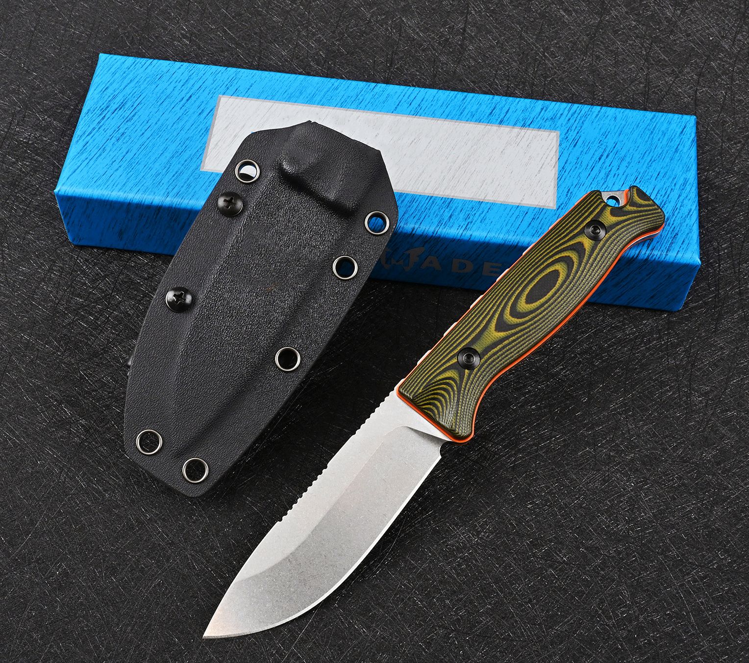 Top Quality 15002 Straight Knife S90v Stone Wash Drop Point Blade Full Tang G10 Handle Outdoor Camping Hiking Fixed Blade Knives