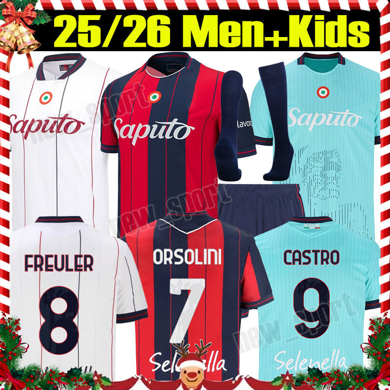 4XL 25/26 BoloGna Soccer Jerseys CAMBIAGHI NDOYE ORSOLINI CASTRO AEBISCHER DALLINGA 2025 2026 AEBISCHER FREULER FERGUSON FABBIAN Men Kids Kit Sets football shirts