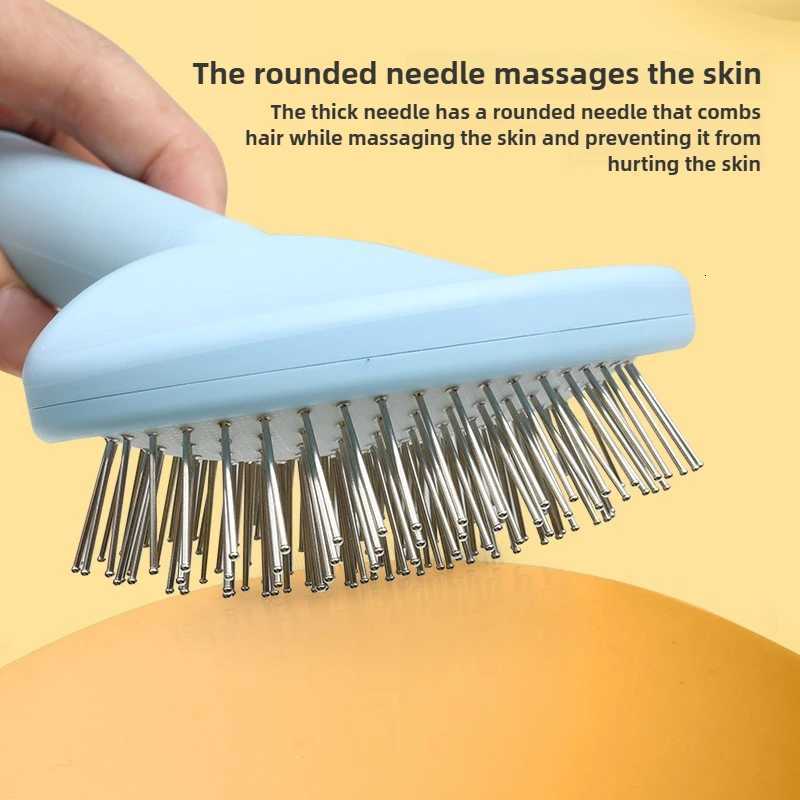 Creative Pet Bath Grooming Comb Dog Comb Knot Removal Floating Brush Dog Cat Airbag Massage Needle Comb Pet Cleaning Supplies M251208 - view 5