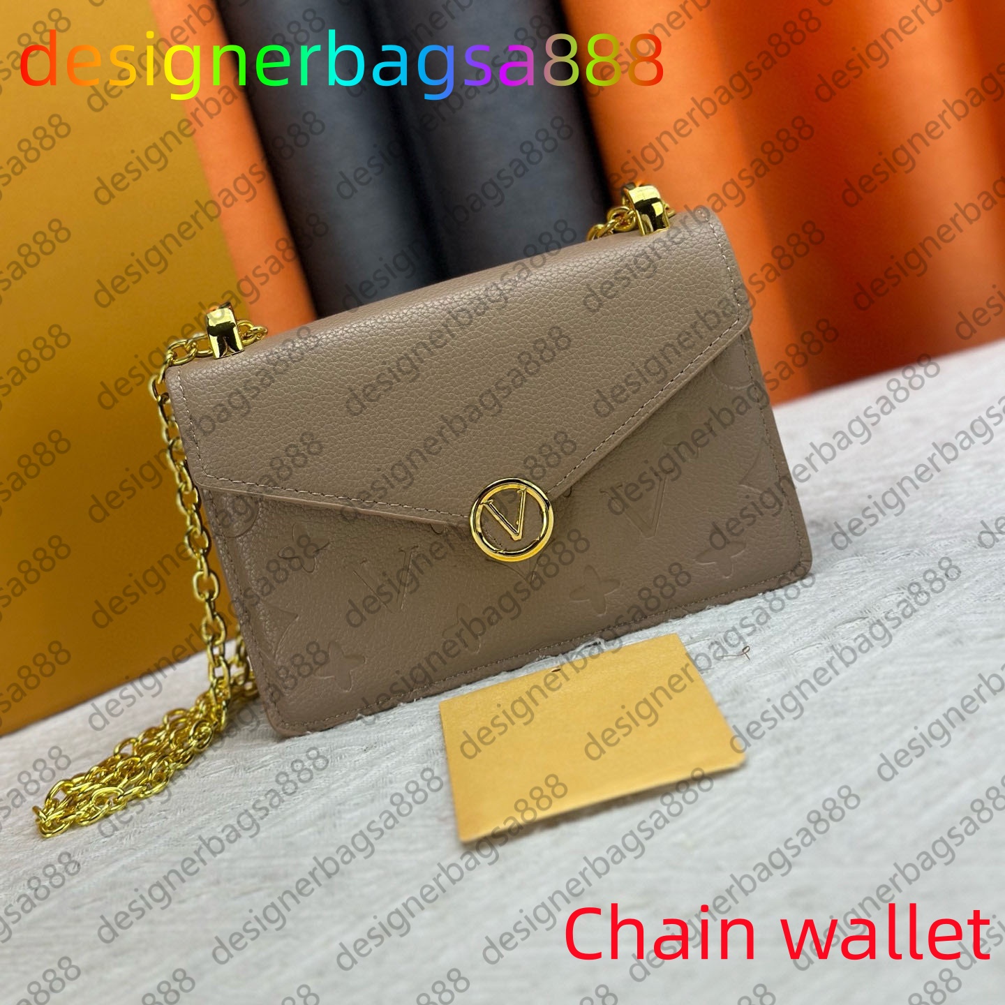 Designer Wallet On Chain Rosy High quality shoulder purse Elegant clutch bag Embossing leather Small crossbody bag 3 card slots Wallet compact wallet