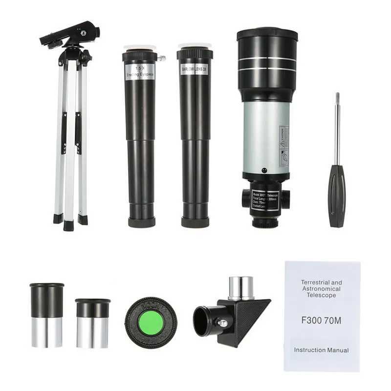 Visionking 150X HD 70300 Astronical Telescope Professional Kids Refractor Moon Observation Stargazing Birdwatching Monocar C251208