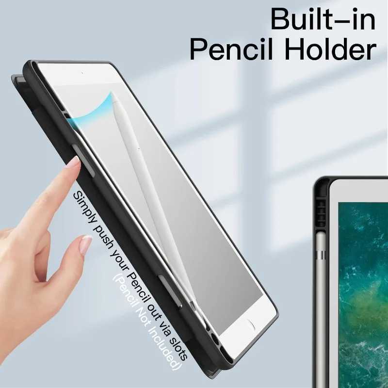 With Pencil Holder Case For iPad Pro 129 1st/2nd Generation 2015/2017 Model A1584/A1652/A1670/A1671/A1821 Cover Slim Stand Capa C251208