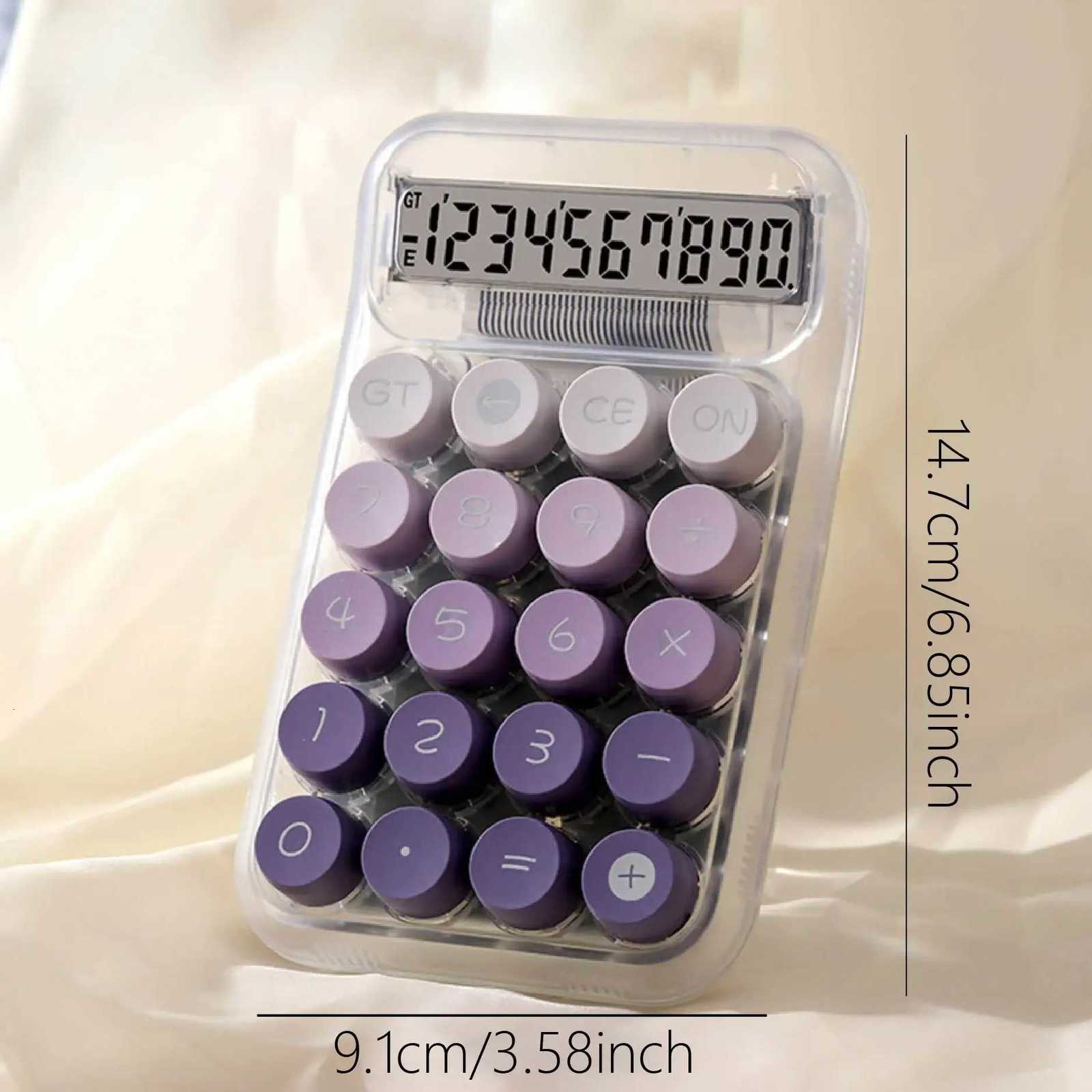 Transparent Gradient Large Button Calcator Large Screen Electronic Calcator 10 Digit Student Specific Calcator H251208