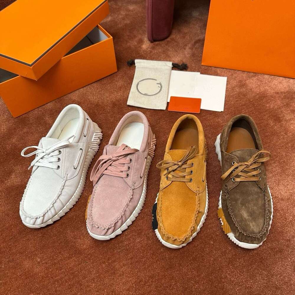 high quality women mens kelly dress loafers Luxury Unisex Ketch Sneaker Shoes suede goatskin leather Slip-on lightweight running sports trainers classic shoes