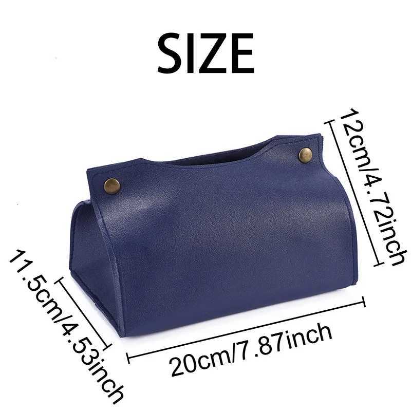 1PC New PU Leather Tissue Box Solid color minimst Car Tissue Box Home Living Room Hotel office Household Storage Decoration H251208