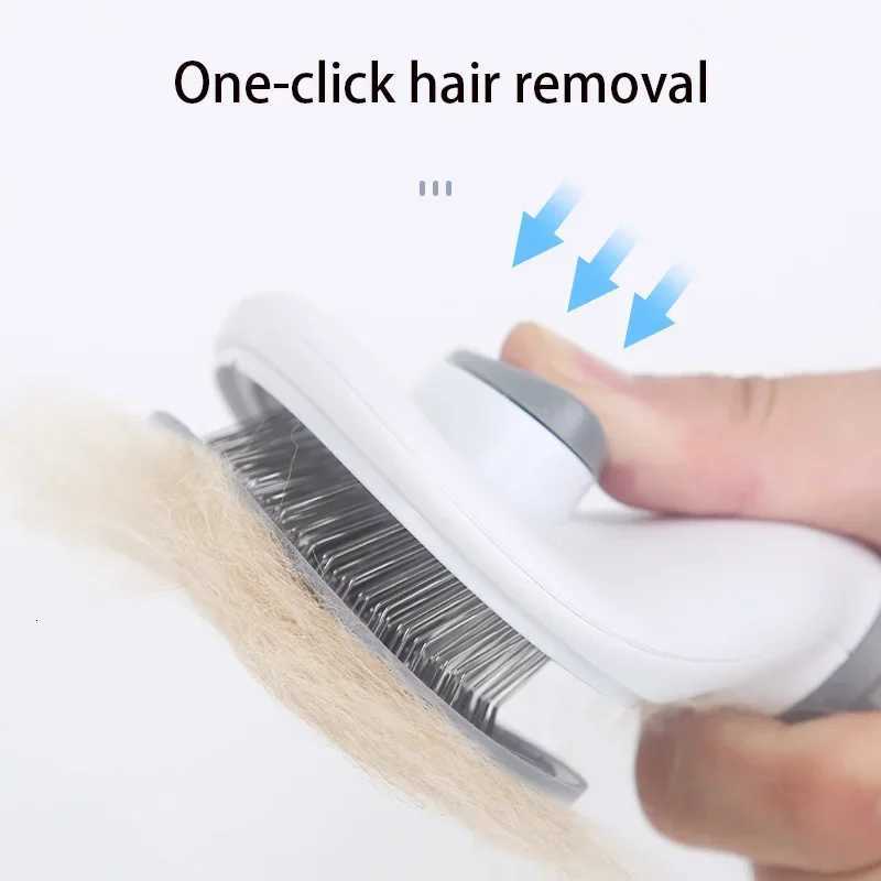 Pet Dog Hair Brush Cat Comb Grooming And Care Cat Brush Stainless Steel Comb For Long Hair Dogs Cleaning Pets Dogs Accessories M251208 - view 6