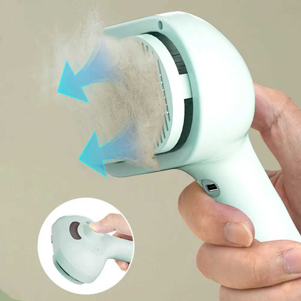 3 in 1 Cat Steam Brush with Release Button Cat Grooming Brush Rechargeable Pet Hair Cleaning Brush Comb for Shedding Grooming M251208 - view 6