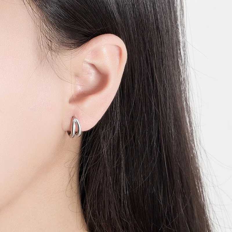 Doublelayer Small Hoop Earring For WomenMen Fashion Daily Jewelry J251208