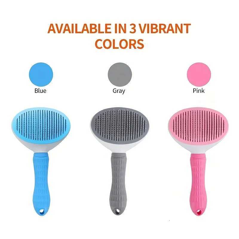 One-Click Pet Hair Removal Comb for Effortless Grooming of Dogs and Cats - Float Hair Removal Slicker Brush with Automatic Funct M251208 - view 7