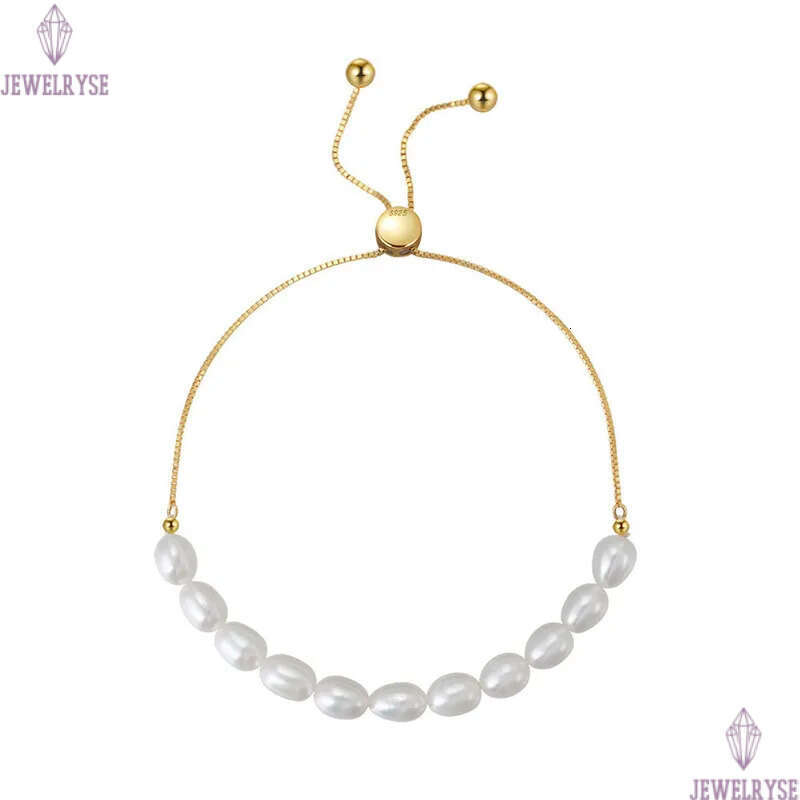 charm 7mm natural pearl bracelet designer woman 14k gold chain s925 sterling silver luxury bracelets womens jewelry length adjustable birthday friend 