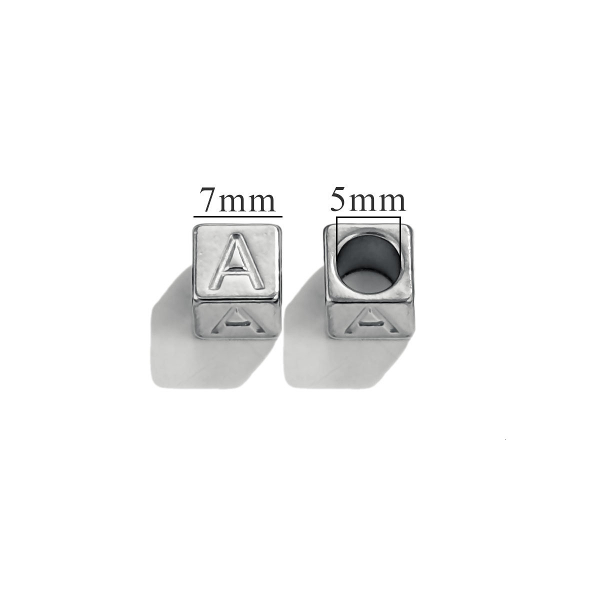 Stainless steel classic 26 letter exquisite small accessory, cute handmade DIY bracelet, large hole bead small accessory