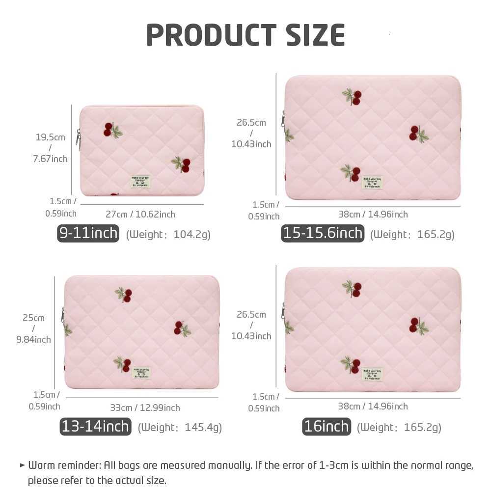 Embroidery Laptop Bag Case Macbook Air/Pro 13 14 15 156 16 Inch For Xiaomi Lenovo Dell Notebook Computer Laptop Sleeve WomenT251208