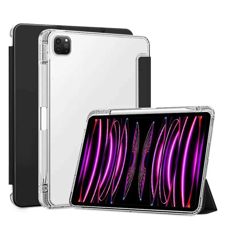 For iPad Pro 11 2022 pro 4th Gen 11 A2435 A2761 A2762 A2759 with Pen Holder Trifold PU Leaher TPU Back Stand Tablet Funda C251208