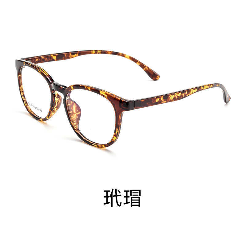 European and American best-selling glasses - masculine tortoiseshell color ultra-light TR myopia glasses frame, fashionable and unique round frame glasses S251208