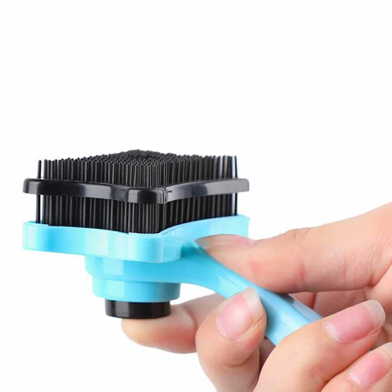 Self-Cleaning Pet Grooming Brush-Static-Free Massage Comb with Thick Bristles Summer Shedding Solution for Dogs Cats M251208 - view 6