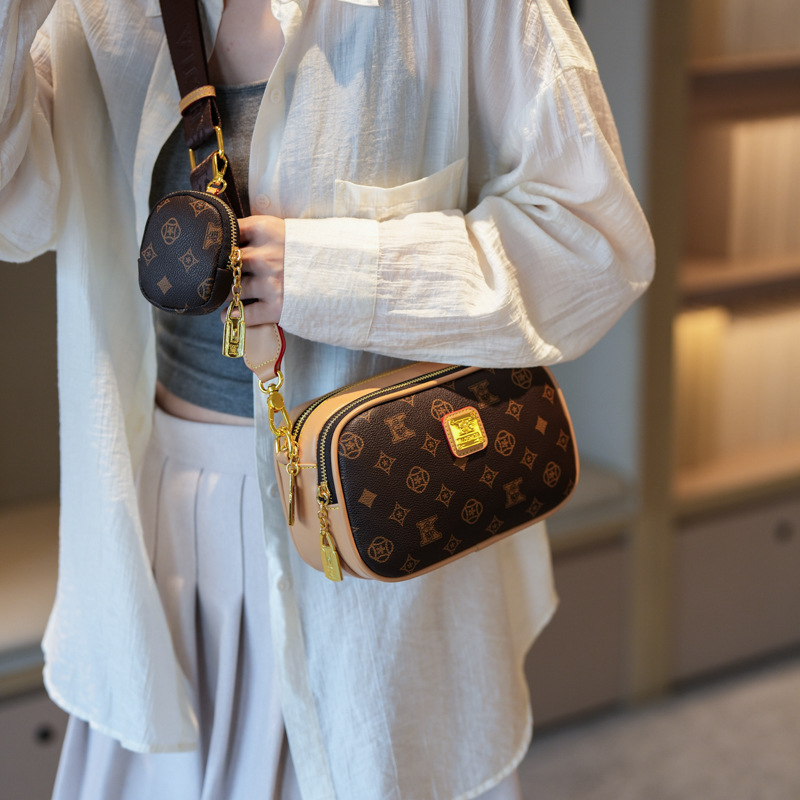 Senior Sense Womens Vintage Crossbody Bag Spring Handbag with Pendant Lightweight Single Shoulder Purse 1100368158