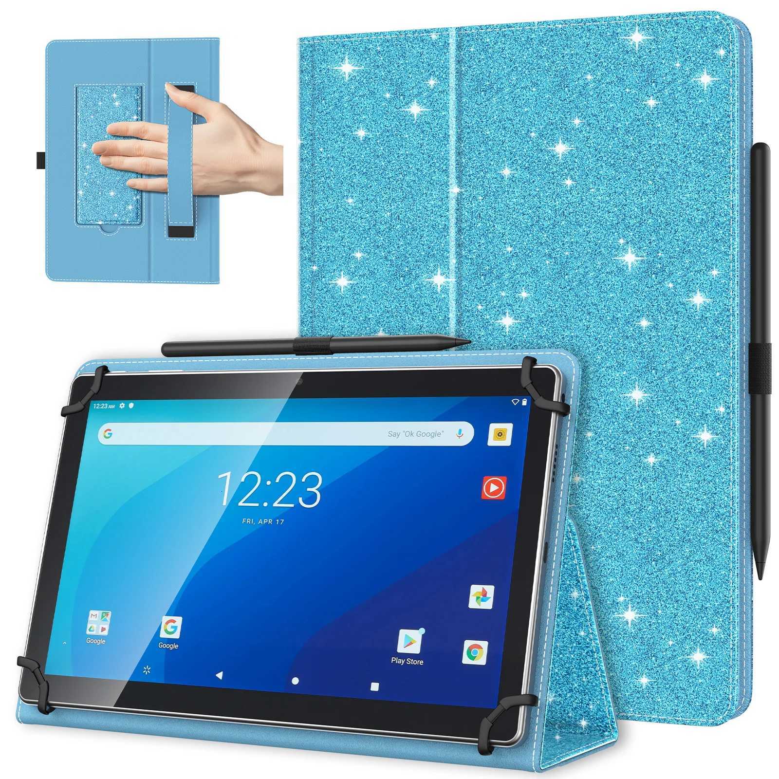 Universal Case for 101 Inch Android Tablet with Pen LoopLightweight Folding Stand Cover with Hand Strap for All 9-11 Tablet C251208