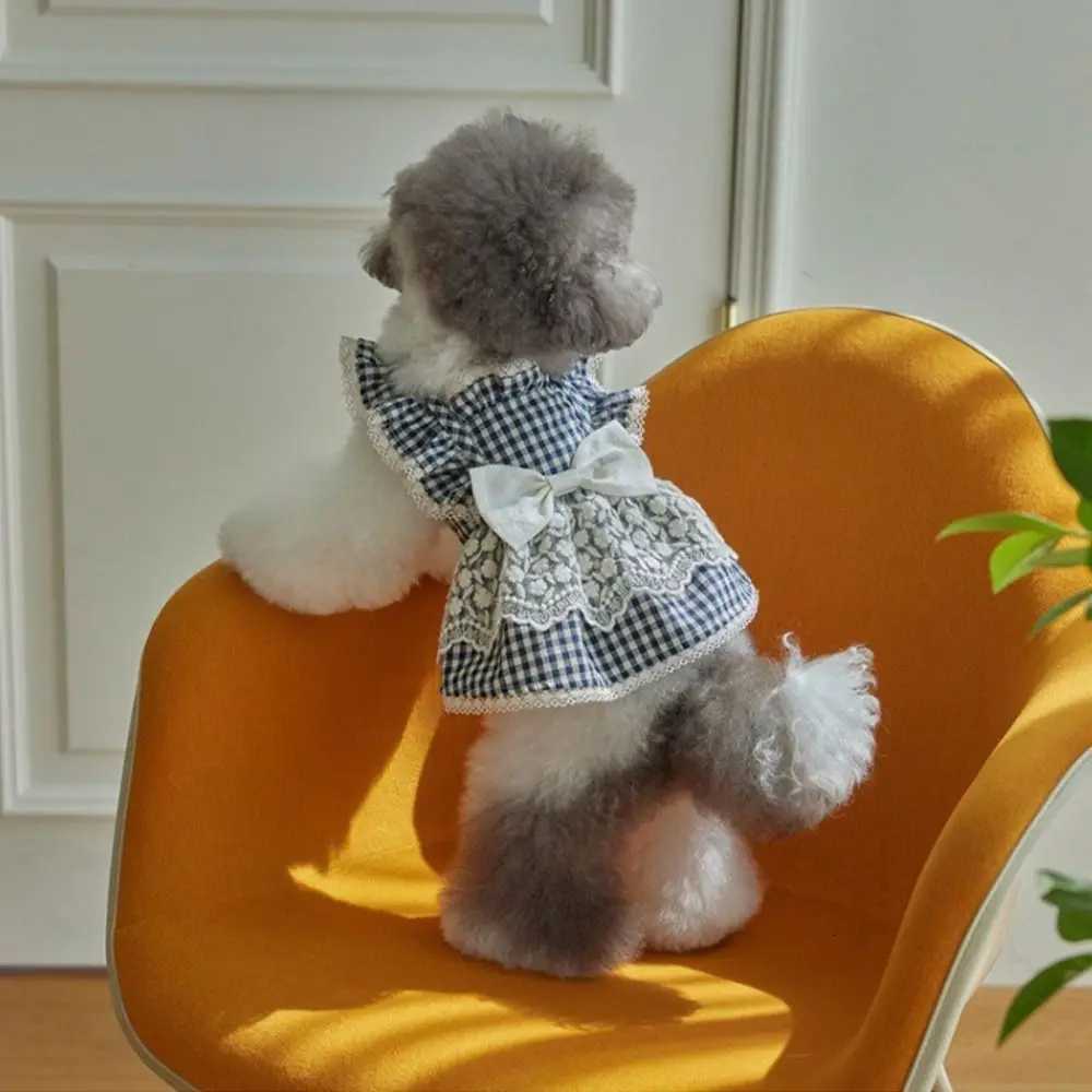 Pet Supplies Cotton Dog Vest Flying Sleeve Cute Cat Princess Skirt Soft Lace Pet Clothes Autumn M251208