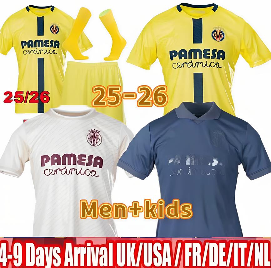 25 26 Villarreal CF S.CAZORLA Soccer Jerseys 2025 2026 DIA GERARD SORLOTH camiseta Parejo PACO ALCACER RIQUELME men kids Kits socks set 05 06 Retro home and away jersey