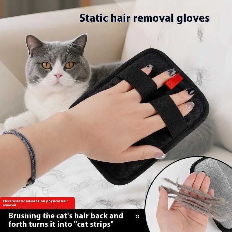 Static Pet Hair Removal Gloves Reusable Electrostatic Cat Dog Hair Remover Grooming Gloves Brush Tool For Couch Carpet Car Seat M251208 - view 3