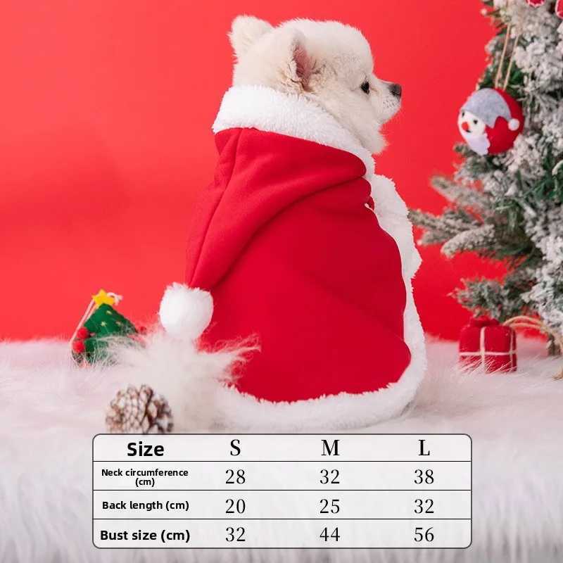 Dog Autumn Winter Clothes Warm Clothes Little Red Riding Hood Cloak Christmas Pet Clothing M251208