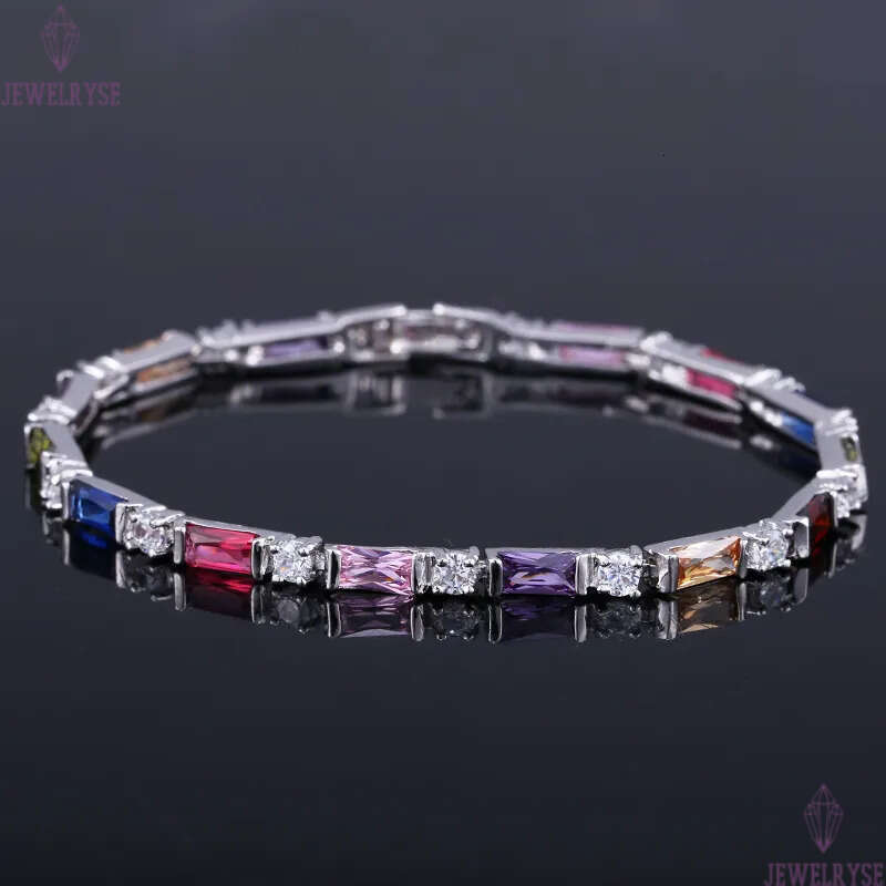 womens tennis bracelet designer AAA cubic zirconia white ruby green 18K gold plated silver jewelry bracelets for woman girls party valentines day gift