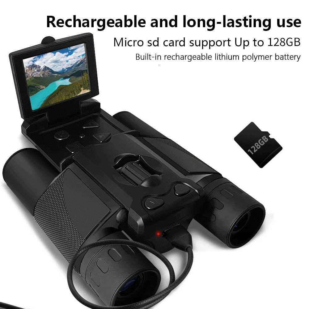 Digital Camera Bino 20 Inch LCD 8X Digital Zo Video Photo Recording Telescope Outdoor camping equipment observation C251208