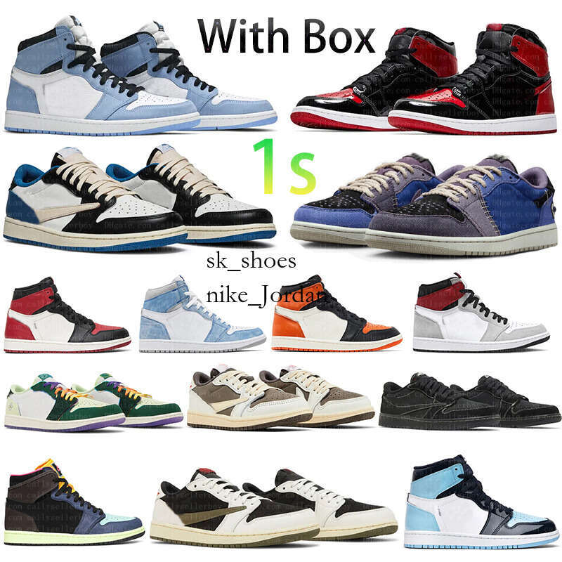 OG Designer Men Basketball Shoes Women University Blue Leather Hyper Royal Smoke Grey Chicago Red Dark Mocha OG Digital Pink Outdoor Sports trainers Sneakers 36-47